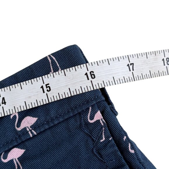J. Crew Factory 7" Flex Khaki Short (Navy with Pink Flamingo Pattern) - Size 31 - Picture 6 of 6